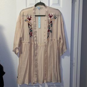 Boho Tunic with Embroidered Flowers